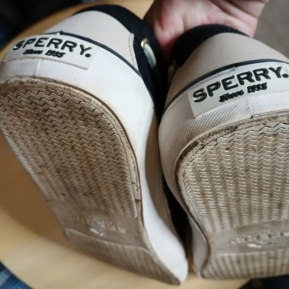 Sperry Men's Black Canvas Shoes Sz 11.5